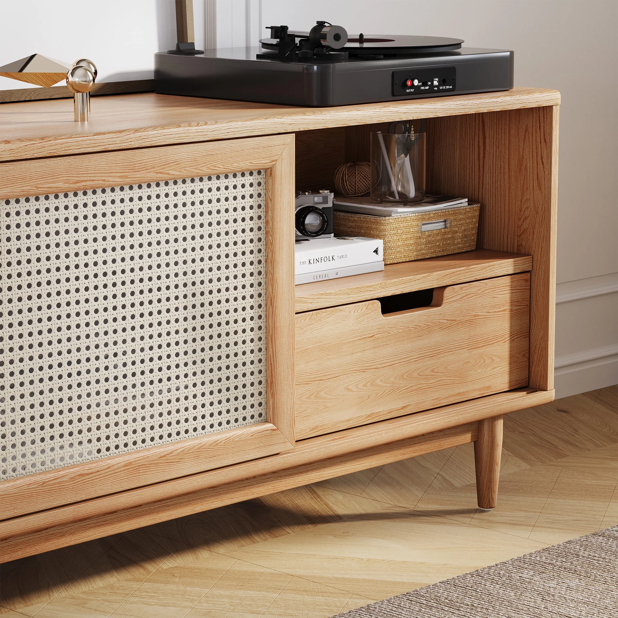 Buffet TV With Simple Modern Sideboard Credenza